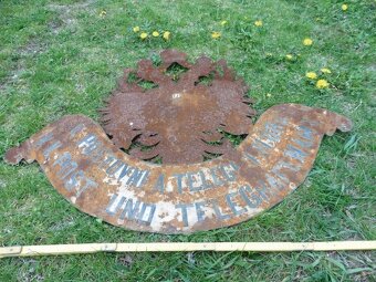 C.K.poštovní a telegrafický úřad-plechová cedule - 2