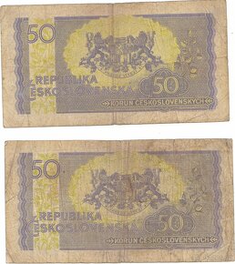 50 Kčs 1945 Štefánik serie JE,JN - 2