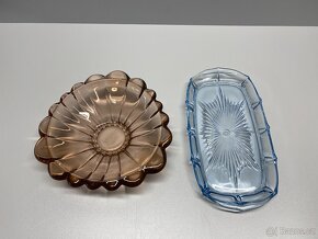 hutní sklo mísa tác retro sklo hutní mísa tác podnos talíř - 2