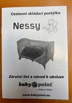 Cestovní postýlka Nessy fialová + matrace - 2