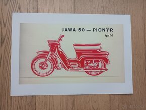 Prodam plakaty Jawa pionýr,Manet,CZ 502,Jawa 250,Stadion - 2