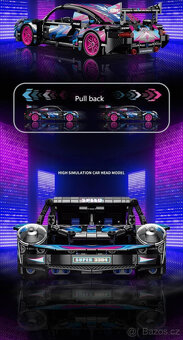 NOVÁ stavebnice porsche závodní auto 540 dílků,delka 27,5 cm - 2