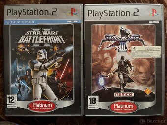 PS2 hry Star Wars Battlefront + Soulcalibur 3 + Burnout 3 - 2