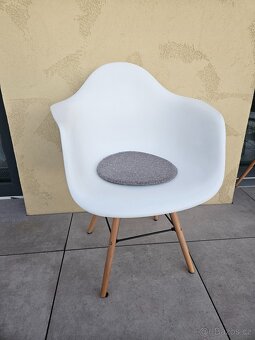 5x Jídelní židle bílá plastová - 2