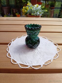 Malá vázička-malachitové sklo - 2