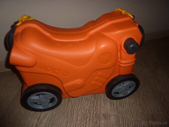 Skořepinový dětský kufr odrážedlo - motorka, 18 l - 2