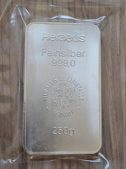 Prodám investiční stříbrné cihly Heraeus - 2