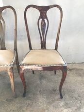 Prodám historické židle 6 ks - dobrý konstrukční stav - 2