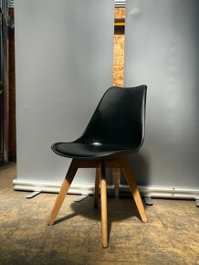 jídelní židle černá/buk 4 ks - 2