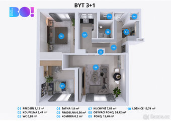 Pronájem bytu 3+1, 74 m², ul. Habrová, Třinec - 2