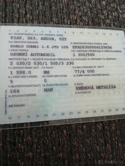 Prodám Fiat doblo r.v.2014 1.6jtd - 2