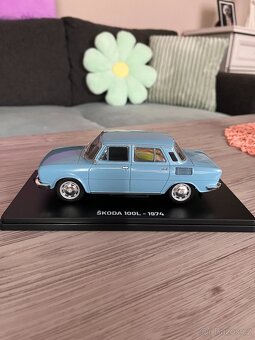 kovový model 1:24 ? auto Škoda 100L 1974,top stav - 2