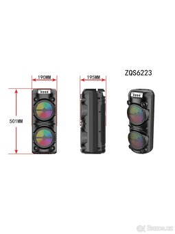 přenosný karaoke Bluetooth reproduktor s kabelovým mikrofone - 2
