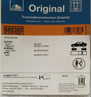 pružina brzdové čelisti Opel Agila A - 2