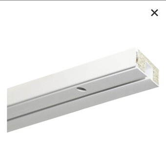 Záclonové kolejničky 1 drážkové Gardinia, bílá barva, různé - 2