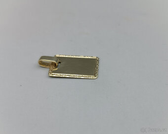 Zlatý přívěsek destička 2,15g, 14 kt, 585/1000 - 2