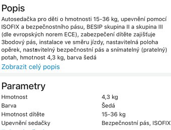 Autosedačka Britax Romer 15-36 Kg - 2
