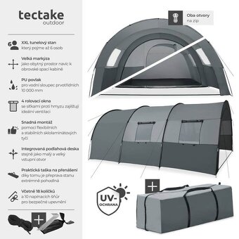 Tunelový stan Roskilde pro 6 osob nový - 2