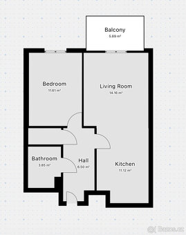 Pronájem bytu 2+kk, U plynárny, Michle,   53 m2 - 2