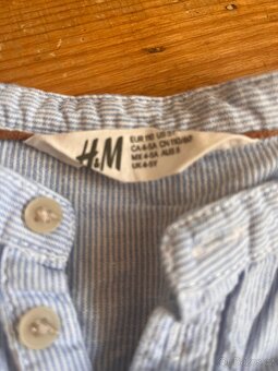 Modrá košile s proužkem vel. 110 - 2