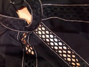 Dolce Gabbana cerne hedvábné saty rukav 38 - 2