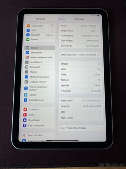 Apple iPad mini Wi-Fi 128GB Modrý (2024) - 2
