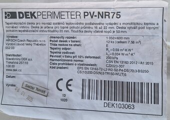 Polysterenové systémové desky PV-NR75 - 2