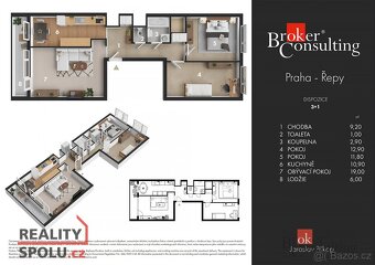 Prodej, byty/3+1, 74 m2, Španielova 1324/39, 16300 Praha, Hl - 2