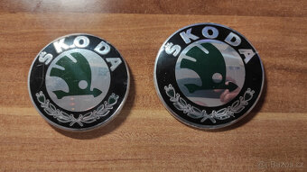Znak staré logo ŠKODA 80mm a 90mm - NOVÉ - 2