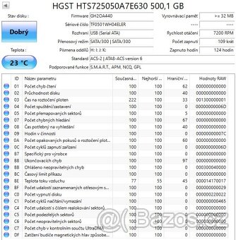 500GB /2,5´ HDD zánovní jen instalace - 2