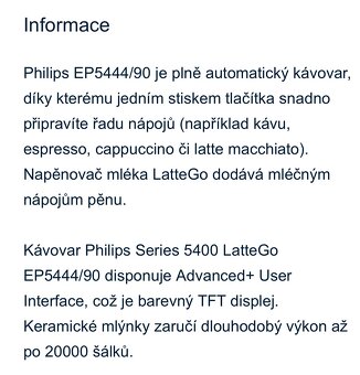 Kávovar Philips 5400 LatteGo - 2