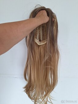 Nová dlouhá Ombre špinavý blond paruka - 2