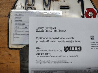 ČZ 175 487 ČR doklady malá spz,nová tk - 2