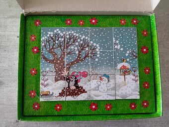 Dřevěné kostky Krteček - 2