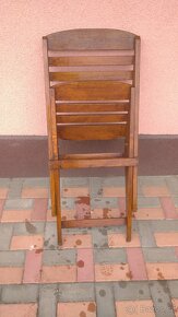 Dřevěná skládací židle - 9ks - 2