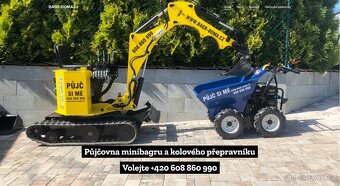 Pronájem mini bagru, kolového přepravníku v Novém Jičíně - 2