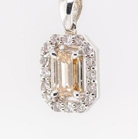 Krásný 14K přívěšek s diamanty 0,73ct - certifikát AIG - 2