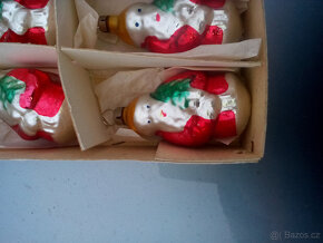 RETRO vánoční ozdoby Miluláše ,tradiční sklo,originál ČSSR - 2