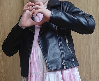 Černá koženková bunda vel.22 - 2