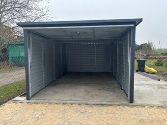 Plechová garáž 4x6m - 2