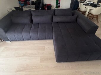 Sedací souprava BRAVEN - pravá, černomodrá (SCONTO) - 2
