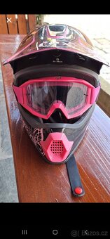 Motokrosová helma FOX + brýle - 2