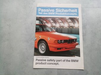 BMW E32 katalog / prospekt - bezpečnost vozidla - 2
