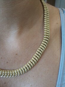 Luxusní zlatý řetěz s náramkem 14k - 2