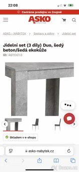 Jídelní stůl / barva šedý beton - 2
