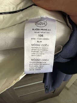 Pánský oblek Blažek Slim velikost 106 - 2