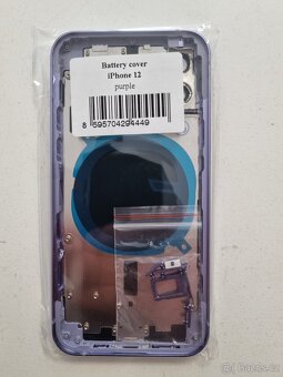 Kompletní nový neoriginální zadní kryt na iPhone 12 Purple - 2