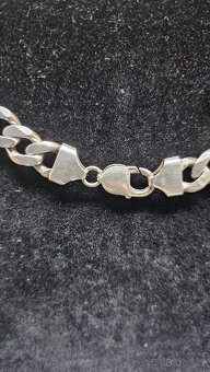 Prodám masivní stříbrný řetízek - 2