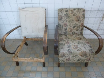 Halabala křesla k renovaci 4 ks - 2