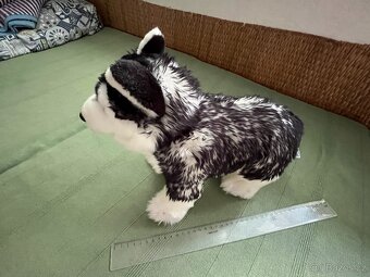 Plyšový pejsek husky černobílý - 2